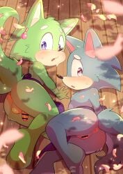 1boy 1girls anthro anus ass balls blush breasts censored female hentaib looking_at_viewer male mobian_(species) nipples nude open_mouth original_character penis pussy sega sonic_(series) sonic_the_hedgehog_(series) tongue