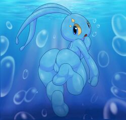 adeviantcritter anus ass blue_body bubble female generation_4_pokemon genitals hi_res legendary_pokemon manaphy nintendo pokemon pokemon_(species) pussy solo water