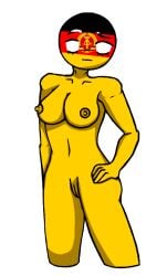 100iol01 1girl areolae big_breasts breasts communism countryhumans countryhumans_girl east_germany_(countryhumans) edit female female_only german_flag germany_(countryhumans) hand_on_thigh hasbro228 navel nipples pussy solo