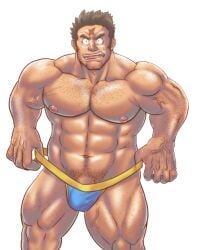 balls bara bulge flaccid genta_iwayama houzouin_oniwaka jockstrap male male_only muscles muscular penis solo solo_male tokyo_afterschool_summoners