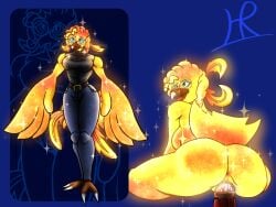 1female amber_sparks beak bird female fucking furry glasses male offscreen_character original original_character phoenix phoenix_oc reference reference_sheet sex