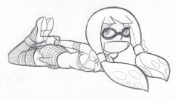 bondage drawn hogtie inkling inkling_girl kaori_(splatoon) lingerie splatoon splatoon_(series)