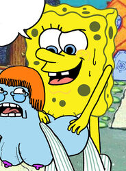 1boy 1boy1girl 1girls anthro blue_eyes boobs breasts dr.fisting female fish from_behind incidental_48 interspecies large_breasts male male/female nickelodeon nipples nude open_mouth penis sea_sponge sex speech_bubble sponge spongebob_squarepants spongebob_squarepants_(character) spongebob_squarepants_(series) straight straight_hair sweat underwater what