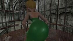 1girls 3d animated ass_focus ass_shake big_ass blonde_hair disney disney_fairies dress fairy gif green_dress hands_on_knees kishi peter_pan_(disney) solo thighs tinker_bell twerking wings