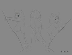 1boy 2girls buttjob cartoon_network earth_beetle fingers gem_(species) heaven_beetle insects larger_male modbrian1 monochrome nude penis size_difference smaller_female steven_universe vein veiny_penis