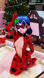 1girls 3d 3dx artist_name bed bedroom bedroom_eyes blender blue_eyes blue_hair cgi clothed cute cute_expression cute_face female female_only gamer_girl girl hero heroine holidays holly_(plant) human ladybug_(character) marinette_cheng marinette_dupain-cheng miraculous_ladybug nipples no_visible_genitalia ponytail ponytails red_berries room seductive seductive_eyes seductive_gaze seductive_look seductive_pose seductive_smile solo superhero the2ndtwinx twitter twitter_username