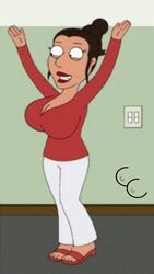 animated big_breasts bouncing_breasts breast_expansion breast_inflation breast_shake breast_shrinking cootercheck family_guy female female_focus female_only gif huge_breasts italian_teacher italian_teacher_(family_guy) loop