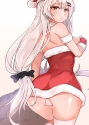 christmas girls'_frontline muteppona_hito panties santa_costume svd_(girls_frontline) thighhighs