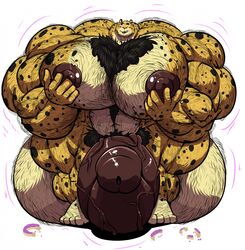 anthro balls bara benjamin_clawhauser big_balls big_penis bobert boner erection furry hyper hyper_balls hyper_penis male male_only muscles muscular penis veiny_penis zootopia zootropolis