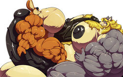 anthro balls bara big_balls big_penis bobert boner erection finnick furry gay hyper hyper_balls hyper_penis male male_only muscles muscular pecjob penis veiny_penis yaoi zootopia zootropolis