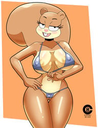 1girls absurd_res anthro bedroom_eyes big_breasts bikini breasts buckteeth clothing darktemplar2 erect_nipples female female_only furry hand_on_hip hi_res huge_breasts looking_at_viewer mammal narrowed_eyes nickelodeon nipple_outline nipple_slip pokies rodent sandy_cheeks sciurid seductive simple_background smile solo spongebob_squarepants swimwear teeth thigh_gap tree_squirrel