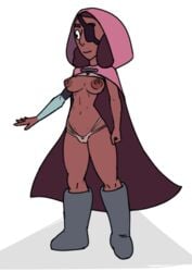 breasts brown_hair brown_skin cloud_connie connie_maheswaran diklonius eye_patch female_only raincoat steven_universe straight_hair thick_legs thick_thighs