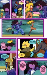 absurd_res alphys anthro collar comic deltarune duo exhibitionism female female/female hi_res humanoid leash moon_pearl noelle_holiday nude outside running running_away succubi_samus susie_(deltarune) undertale_(series) undyne video_games