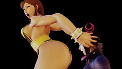 2girls 3d alternate_costume alternate_hairstyle animated ass ass_in_face ass_smack big_ass chun-li chun-li_(battle_ouffit_sfv) face_in_ass female female_focus female_only giant_ass hand_on_head hands_on_head head_grab huge_ass juri_han kishi large_ass mp4 sound street_fighter street_fighter_v tagme video yuri