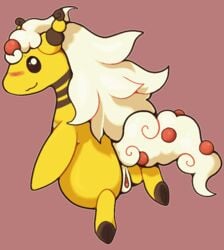 ampharos animal_genitalia animal_pussy blush equine_pussy female feral feralsoren fur genitals hooves mega_ampharos mega_evolution nintendo pokémon_(species) pokemon pokemon_(species) pussy solo video_games white_body white_fur yellow_body yellow_skin