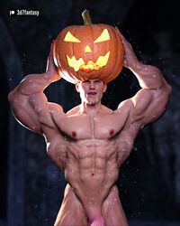 3d7fantasy 3d_(artwork) abs biceps bodybuilder gay halloween halloween_2021 hyper hyper_balls hyper_genitalia hyper_muscles hyper_penis hyper_testicles male male_focus male_only muscle muscle_growth muscles muscular muscular_arms muscular_ass muscular_back muscular_legs muscular_male muscular_thighs nipples pecs penis_growth veins veiny_penis