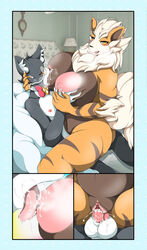 absurd_res anthro anthro_on_anthro arcanine ass balls big_breasts blush bodily_fluids breast_grab breast_lick breast_milking breast_play breasts breath brown_body brown_fur canid canine canis claws closed_eyes cowgirl_position cum cum_in_pussy cum_inside cum_on_penis domestic_cat duo felid feline felis female female_penetrated fluffy fluffy_tail from_front_position fur furry furry_only genital_fluids genitals grey_body grey_fur hand_on_breast hi_res interspecies lactating licking looking_pleasured male male/female male_penetrating male_penetrating_female mammal mature_female mellonsoda multicolored_body multicolored_fur naked nintendo nude on_bottom on_top open_mouth open_smile orange_body orange_fur panting penetration penis pokemon pokemon_(species) pussy sex smile tail teeth tongue tongue_out two_tone_body two_tone_fur vaginal_penetration video_games white_body white_fur yellow_eyes