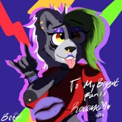 absurd_res animatronic autograph beep! female five_nights_at_freddy's five_nights_at_freddy's:_security_breach hi_res kiss_mark machine robot roxanne_wolf_(fnaf) scottgames signature solo video_games