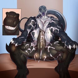 absurd_res ahe_gao alizea_(blackie94) anthro anthro_on_anthro balls big_breasts big_penis black_body bodily_fluids breasts claws cum cum_everywhere cum_in_pussy cum_inside dinosaur duo fangs female female_penetrated forked_tongue genital_fluids genitals grey_body hi_res interspecies javkiller larger_male long_tongue looking_pleasured male male/female male_penetrating male_penetrating_female messy multicolored_body muscular muscular_male nipples on_bottom on_top one_eye_closed open_mouth open_smile orgasm orgasm_face penetration penile penile_penetration penis penis_in_pussy pussy pussy_juice red_eyes reptile reverse_cowgirl_position scalie sex sharp_teeth size_difference smaller_female smile snake teeth theropod tongue two_tone_body tyrannosaurid tyrannosaurus tyrannosaurus_rex vaginal_penetration vaginal_penetration vein veiny_penis