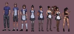 animal_ears asian breast_expansion cat_ears cat_tail collar eye_color_change feminization gender_transformation hair_color_change hair_growth hemlockgrimsby high_heels maid maid_uniform mtf_transformation race_swap rule_63 transformation umbrella