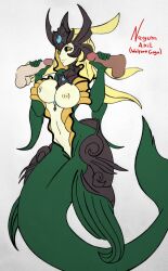 breasts female league_of_legends nami_(league_of_legends) negum_akil nipples penis testicles uncensored