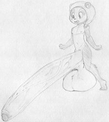 2019 anthro balls big_balls big_penis blush cartoon_network clothing genitals giant_panda hat headgear headwear huge_cock hyper hyper_genitalia hyper_penis looking_at_genitalia male mammal monochrome nipples open_mouth penis pepper_(sci) sbshouseofpancakes summer_camp_island tongue traditional_media_(artwork) ursid vein veiny_penis young