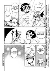 comic demon_girl hard_translated highres monochrome takatsu translated