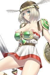 cassandra_alexandra censored female female_only human kansuke no_panties pussy shield solo soul_calibur sword wardrobe_malfunction weapon