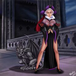 2009 blastedgoose clothed disney disney_villains gargoyle judge_claude_frollo legs rule_63 tagme the_hunchback_of_notre_dame