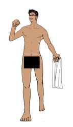 1boy censored kosuke_tsuda male_only tagme the_girl_who_leapt_through_time towel