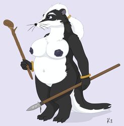 2010 anthro badger breasts female female_only fur furry mammal mustelid obese_female redwall rowanoak solo special_k standing tagme