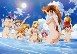 caro_ru_lushe erio_mondial fate_testarossa female female_only mahou_shoujo_lyrical_nanoha_strikers multiple_girls nanoha_takamachi nude okuda_yasuhiro subaru_nakajima teana_lanster vivio