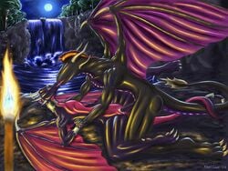anthro anthro_on_anthro cynder dragon female horn male mythological_creature mythological_scalie mythology scalie sex spyro_the_dragon tagme tail wings