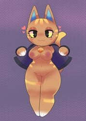 <3 1girls animal_crossing anthro areolae blue_inner_ear blush bottomless breasts brown_fur cat_ears cat_tail catgirl colored_sclera completely_naked completely_nude completely_nude_female felid feline felis female female_focus female_only front_view full_body fur furry furry_only heart katt_(animal_crossing) mostly_nude naked naked_female nintendo nipples nude nude_female onigiri_punch open_jacket opening_jacket pussy solo solo_female solo_focus tagme tail thick_thighs thighs topwear vagina yellow_sclera