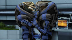 3d_(artwork) absurd_res alien arm_grab armor blue_penis blue_tongue bodily_fluids bodypaint chellick chest_grab closed_eyes clothed clothed_sex clothing digital_media_(artwork) duo erection face_paint frottage garrus_vakarian genital_fluids genitals handjob hi_res kissing kracker male male/male mass_effect masturbation office open_mouth penile penile_masturbation penis police precum precum_on_clothing precum_string sex source_filmmaker standing standing_sex teeth tongue tongue_out turian video_games visor