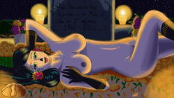 catalina_la_catrina dia_de_los_muertos girl graveyard nude_female original_art reyeshentai(artist) skeleton wallpaper