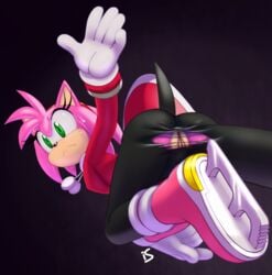 accidental_exposure amy_rose clothing hotred is_(artist) leggings mario_and_sonic_at_the_olympic_games pink_fur pink_hair rockthebull servedasis sonic_(series)