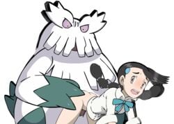 1boy 1girls abomasnow animated bottomless candice_(pokemon) clothed_female clothed_sex color colored femsub human male_pokemon male_pokemon/female_human maledom nintendo no_panties open_mouth pokemon pokemon_dppt pokephilia sex source_request tagme w.t.dinner year_request