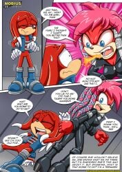 a_strange_affair angry comic comic_page dragging lien-da mother_and_son palcomix punishment rutan_the_echidna sonic_(series) sonic_the_hedgehog_(archie) sonic_the_hedgehog_(series) sweatdrop trembling