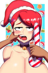 blowjob breasts cartoon_network christmas dogiflan foster's_home_for_imaginary_friends frankie_foster open_mouth oral petite red_hair teenager teeth teeth_showing throat tongue unseen_male_face