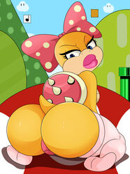 1girls anthro ass ass_focus assertive assertive_female big_ass big_lips bimbo bimbo_lips bow bubble_ass bubble_butt eyelashes female hi_res huge_ass kneeling koopa koopaling lipstick looking_at_viewer mario_(series) on_knees pink_lips pink_lipstick presenting presenting_hindquarters puffy_lips seductive seductive_eyes seductive_pose sexually_suggestive shell short shortstack smile socks sonson-sensei spikes super_mario_bros. thick_lips thighhighs wendy_o._koopa wide_hips