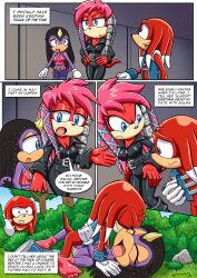 2d a_strange_affair boyfriend-girlfriend comic comic_page furry furry_male knuckles_the_echidna lien-da mother_and_son palcomix parent park rutan_the_echidna salma_the_chameleon scalie scalie_female sex shocked_expression sonic_(series) sonic_the_hedgehog_(archie) sonic_the_hedgehog_(series) teenage_couple