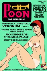 archie_comics black_hair bracelet casual english_text eyelashes female human large_breasts long_hair magazine_cover nude sitting solo tanline toonytease veronica_lodge