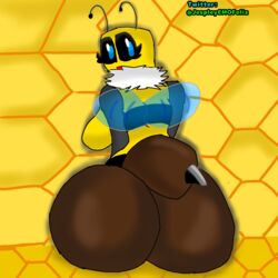 1:1 1girls antennae antennae_(anatomy) ass background bee bee_(minecraft) bee_girl big_ass big_breasts big_butt black_eyes boobs breasts bubble_ass bubble_butt butt female furry furry_female jespley jespleyelemofeliz looking_back looking_back_at_viewer microsoft minecraft mojang solo tits twitter_username xbox_game_studios yellow_body