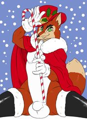 "honest"_john_foulfellow 2021 a-side anthro bodysuit brown_body brown_fur bulge cane canid canine cape christmas clothing disney fox fur genital_outline gloves green_eyes handwear hate hi_res holidays legwear looking_at_viewer male male_only mammal pinocchio seductive skinsuit snow snowflake solo stockings tight_clothing whiskers