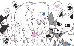 blue_eyes blush changed_(video_game) changed_fan_artist colin_(changed) cum furry lin_(changed) male male_focus male_only puro_(changed) shark_(changed) squid_dog_(changed) tentacle tiger_shark_(changed) white_eyes