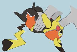 2018 absurd_res anthro anthro_penetrated clothed clothing cosplay_pikachu cosplay_pikachu_(character) cosplay_pikachu_(costume) disembodied_hand disembodied_penis duo erection fellatio female female_focus female_penetrated genitals grey_penis hi_res interspecies irrumatio male male/female male_penetrating male_penetrating_female mammal mask methados nintendo oral oral_penetration penetration penile penis pikachu pikachu_libre pokémon_(species) poképhilia pokemon rodent sex side_view throat_swabbing video_games yellow_body