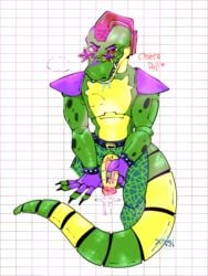 alligator animatronic artist_request boner cum english_text erection five_nights_at_freddy's five_nights_at_freddy's:_security_breach glasses graph_paper inviting looking_at_viewer male male_only masturbation montgomery_gator montgomery_gator_(fnaf) pants penis precum robot saliva scottgames solo solo_male sunglasses text