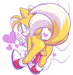 anthro anus ass balls cute fox genitals large_penis male male_only penis sonic_(series) tails thanu yellow_fur