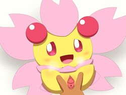 <3_eyes ambiguous_gender blush cherrim duo elemental_creature female first_person_view flora_fauna genitals heart hi_res minami_(artist) nintendo plant pokémon_(species) pokemon pussy simple_background spread_legs spread_pussy spreading sunshine_form_cherrim video_games